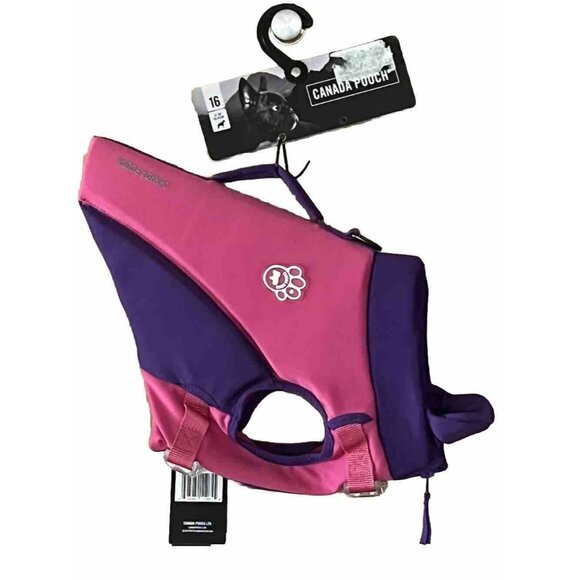 Canada Pooch Canine Size 16 High Tide Life Jacket Pink Purple 17 - 25 Pounds NWT - Picture 1 of 7